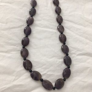 Purple stone necklace